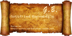 Gottfried Barnabás névjegykártya